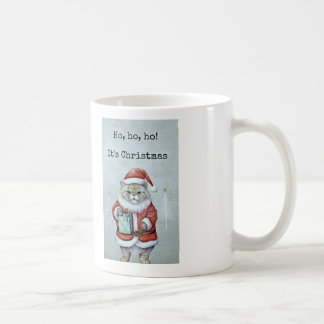 Christmas cat coffee mug