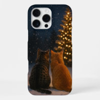 Christmas Cat Couple iPhone Case 16 Pro Max