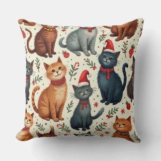 christmas cat cushion