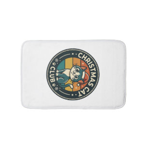 Christmas Cat Cute Kitty Design - Christmas Cat Cl Bath Mat