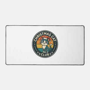 Christmas Cat Cute Kitty Design - Christmas Cat Cl Desk Mat