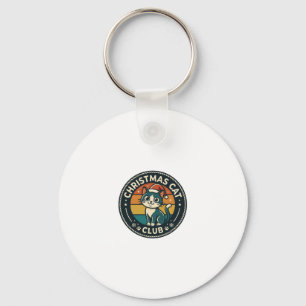 Christmas Cat Cute Kitty Design - Christmas Cat Cl Key Ring