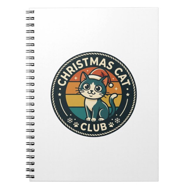 Christmas Cat Cute Kitty Design - Christmas Cat Cl Notebook (Front)