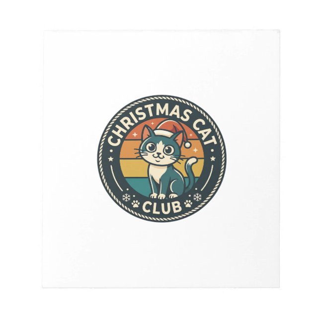 Christmas Cat Cute Kitty Design - Christmas Cat Cl Notepad (Front)
