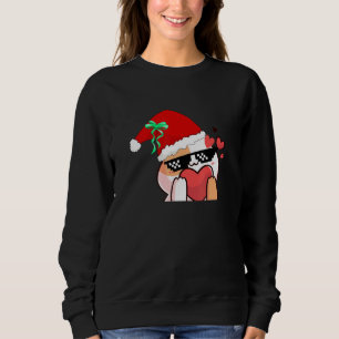 Christmas Cat Daddy Vintage Eighties Style Cat Ret Sweatshirt