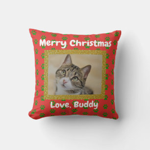 Christmas Cat Dog Dad Mum Love Pet Photo Cushion