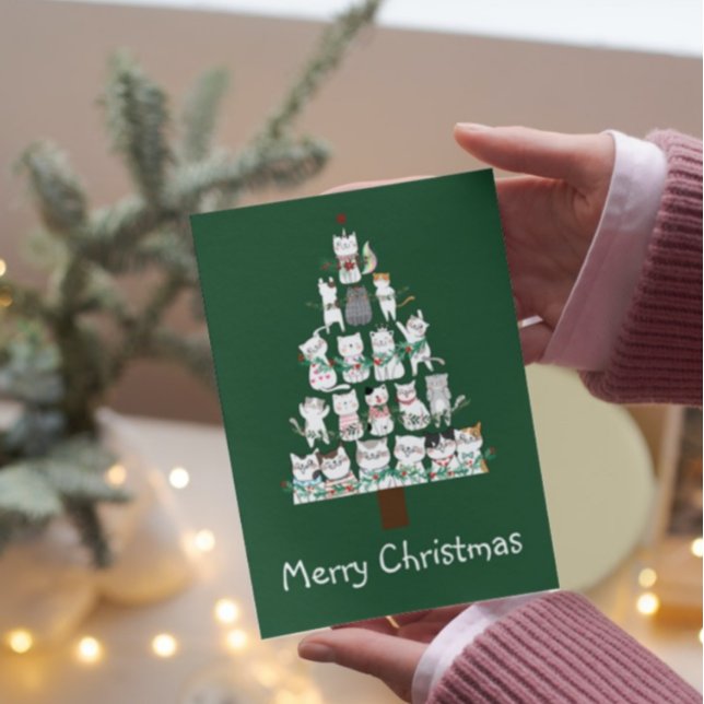 Christmas Cat Funny Tree Invitation (Creator Uploaded)