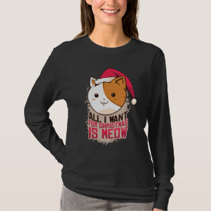 Christmas Cat Gift For Meow Kitten Lover T-Shirt