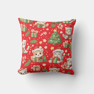 Christmas Cat Gift Pillow