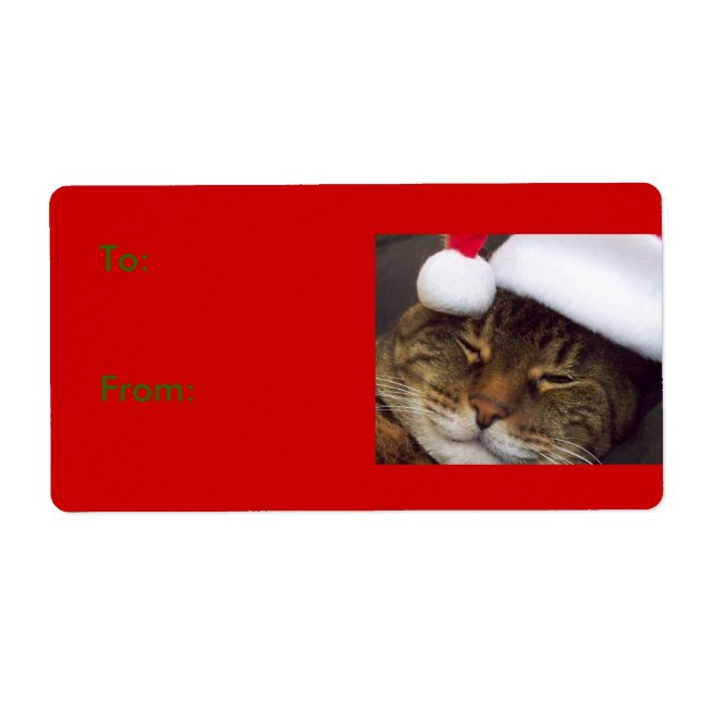 Christmas Cat Gift Tag (Front)