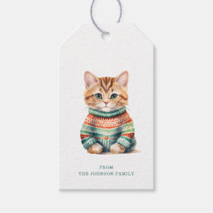 Christmas Cat Gift Tags