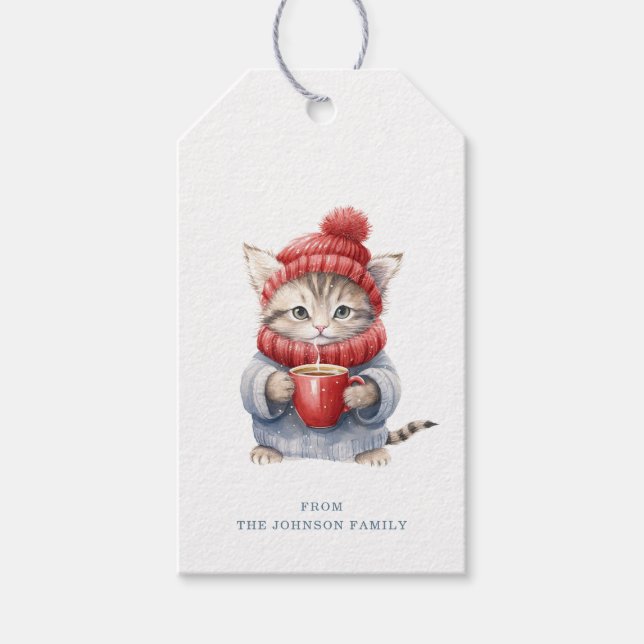 Christmas Cat Gift Tags (Front)