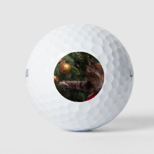 Christmas Cat Golf Balls