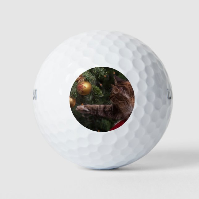 Christmas Cat Golf Balls (Front)