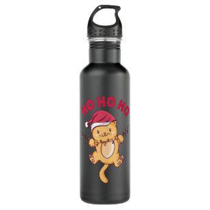 Christmas Cat Ho Ho Ho 710 Ml Water Bottle