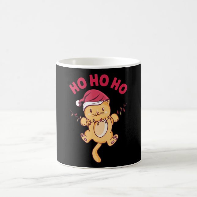 Christmas Cat Ho Ho Ho Coffee Mug (Center)
