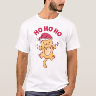 Christmas Cat Ho Ho Ho T-Shirt