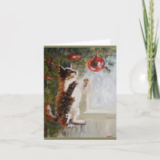 Christmas cat holiday card