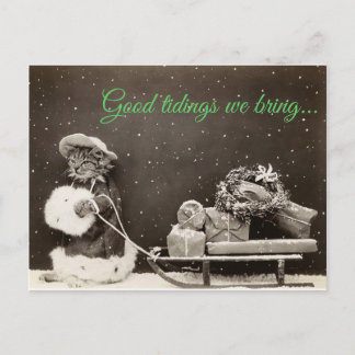 Christmas Cat Holiday Postcard