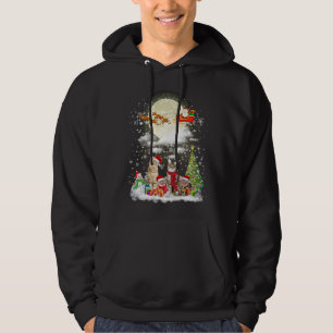 Christmas Cat in Santa Hat Merry Christmas Kitty X Hoodie