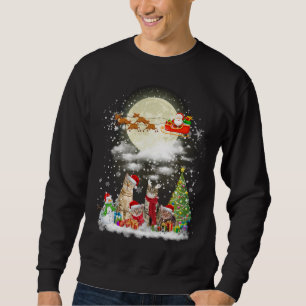 Christmas Cat in Santa Hat Merry Christmas Kitty X Sweatshirt