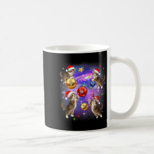 Christmas Cat In Space Meowy Xmas Ornaments Kitty  Coffee Mug