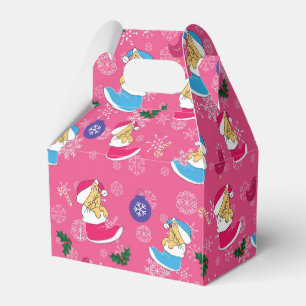 Christmas cat is sleeping,snowflakes favour box