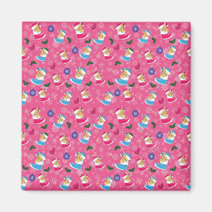 Christmas cat is sleeping,snowflakes magnet