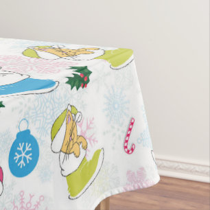 Christmas cat is sleeping tablecloth