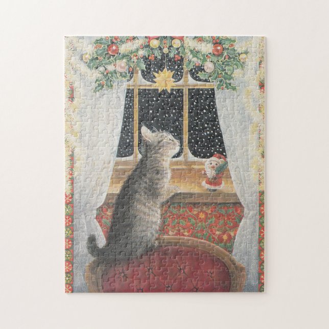 CHRISTMAS CAT JIG SAW PUZZLE (Vertical)