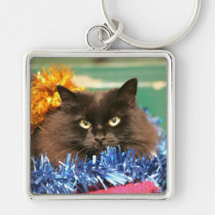 Christmas Cat Key Ring