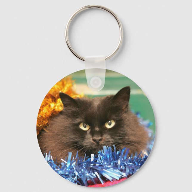 Christmas Cat Key Ring (Front)
