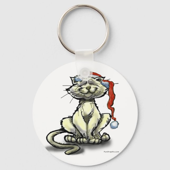 Christmas Cat Key Ring (Front)