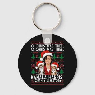 Christmas Cat Ladies For Kamala Santa Ornament Paj Key Ring