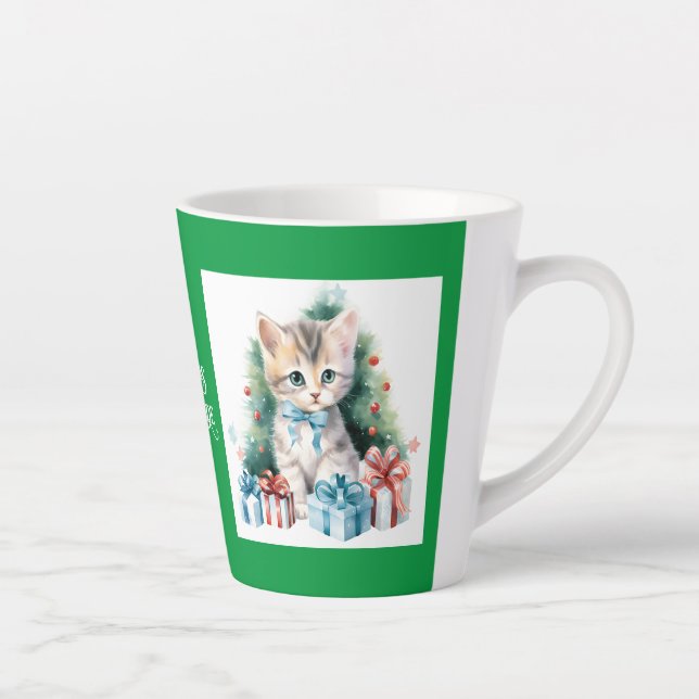 Christmas Cat Latte Mug (Right)