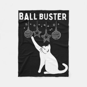 Christmas Cat Ll Buster Xmas Ornaments Funny Holid Fleece Blanket