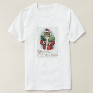 Christmas cat, Louis Wain T-Shirt