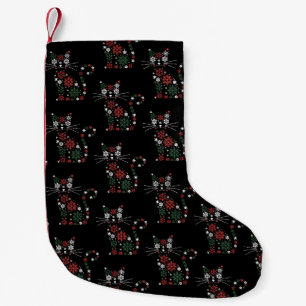 Christmas Cat Made up Snowflakes Funny Cats Small Christmas Stocking