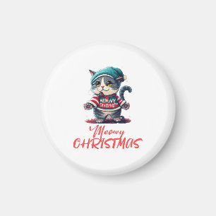 Christmas Cat Magnet