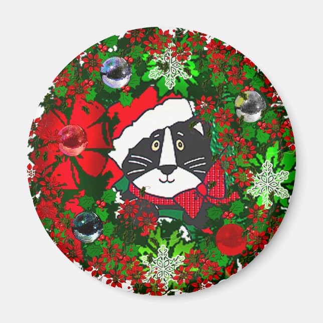 Christmas Cat Magnet (Front)