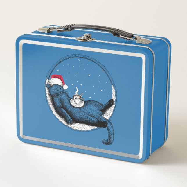 Christmas Cat  Metal Lunch Box (Front)