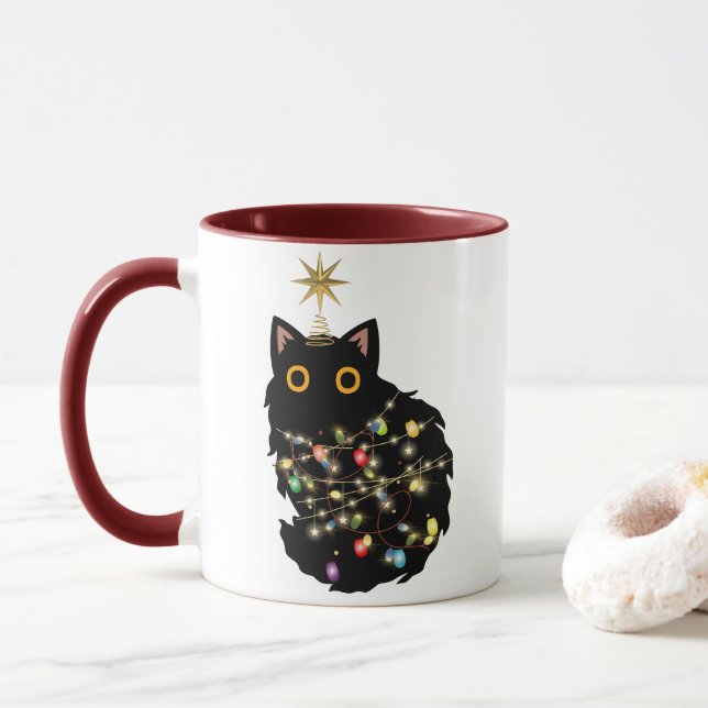 Christmas Cat Mug (With Donut)