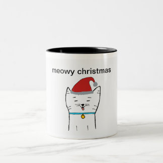 Christmas cat mug