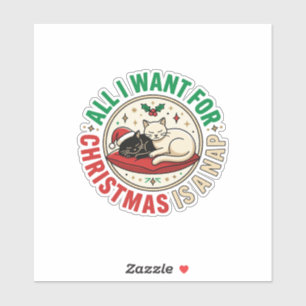 Christmas Cat Nap Holiday Design