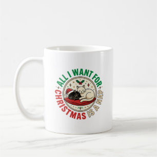 Christmas Cat Nap Holiday Design Coffee Mug