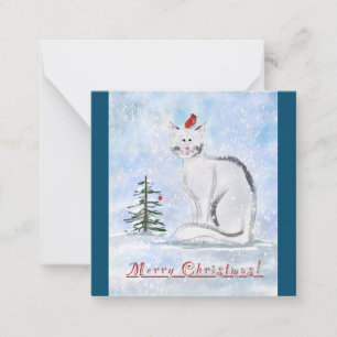  Christmas Cat Note Card