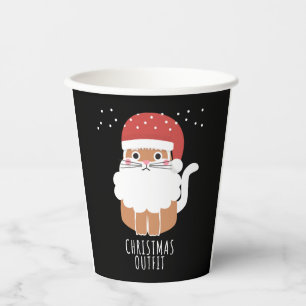 christmas cat paper cups