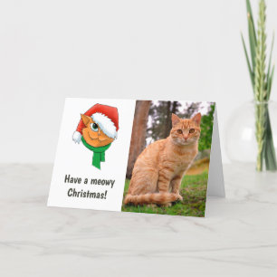 Christmas Cat Photo Holiday Card