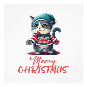Christmas Cat Photo Print