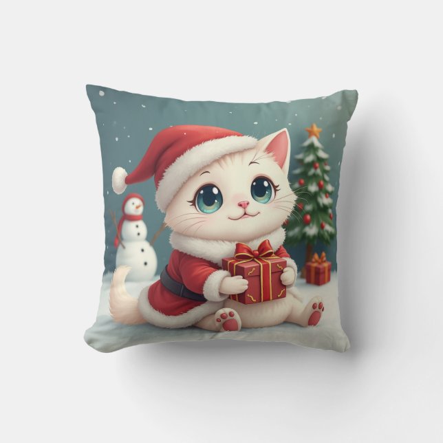 Christmas Cat pillow (Front)